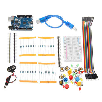 AOQDQDQD DIY Bread Board LED UNO R3 Basic Starter Learning Kit Starter Kits