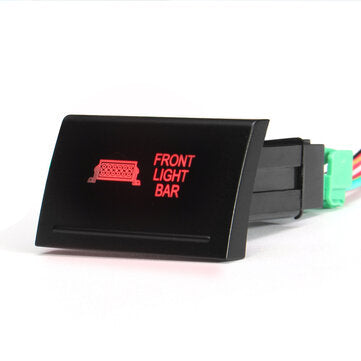 Dual Red LED Push Switch SPST Driving Spot Reverse Light Lamp Bar ON-OF For VW Amarok (TYPE: A)