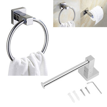 Stainless Steel Wall Mounted Toilet Paper Tissue Holder Self Bathroom Towel Rack