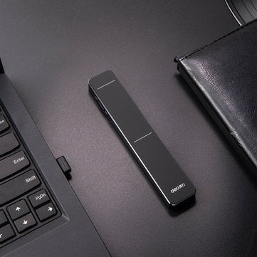 Deli 50601 Rechargeable Wireless Presenter Laser Flip Pen Air Mouse PPT Laser Page Pen Clicker Prese