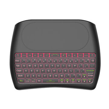 D8 USB 2.4G Wireless Mini Keyboard with 4.5 inch Touchpad Air Mouse Remote 7 Color Backlight Smart R