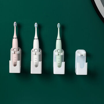Wall Mounted Universal Electric Toothbrush Holder Rack Tooth Brush Organizer Hangable Water Cup Stan