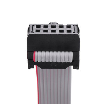 10Pcs 2.54mm FC-10P IDC Flat Gray Cable LED Screen Connected to JTAG Download Cable
