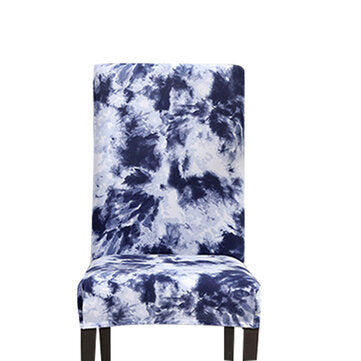 Stretch Chair Cover Tie Dyeing Spray Style Home Decorations (COLOR.: NAVY)