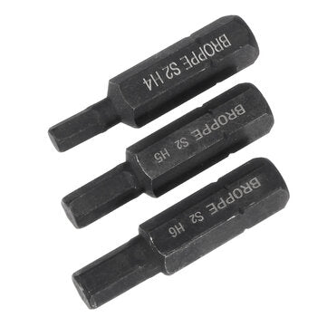 BROPPE 3pcs H4-H6 Hexagon Impact Screwdriver Bits 8mm Hex Shank 36mm Hexagon Screwdriver Bits Set