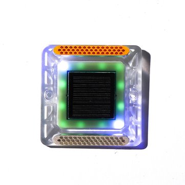 Solar Powered LED Outdoor Garden Ground  Road Stud Light Traffic Path Deck Dock Step Warning Lamp