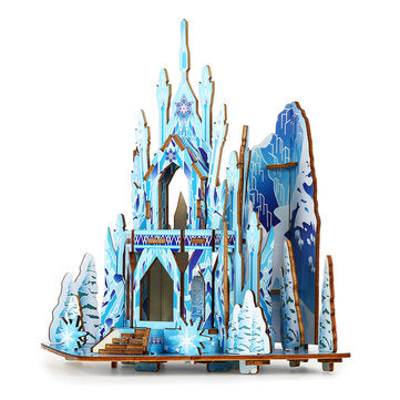 Wooden Ice Castle 3D DIY House Kit Puzzle Toys 3D Jigsaw Puzzle Assembly Model Educational Toy Chris