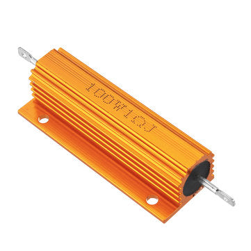 3pcs RX24 100W 1R 1RJ Metal Aluminum Case High Power Resistor Golden Metal Shell Case Heatsink Resis