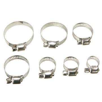 60Pcs Pipe Clamps Stainless Steel Hose Clips Fuel Hose Pipe Clamp Worm Drive Durable Anti-oxidation