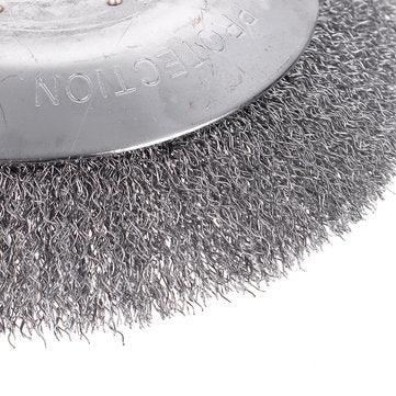 Drillpro 150mm Steel Wire Trimmer Head Derusting Weeding Wheel Grass Brush Cutter Dust Removal Weedi