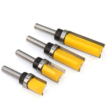 Drillpro 8mm Shank Template Trim Hinge Mortising Router Bit Bearing Straight End Mill ... (SIZE: 3#)