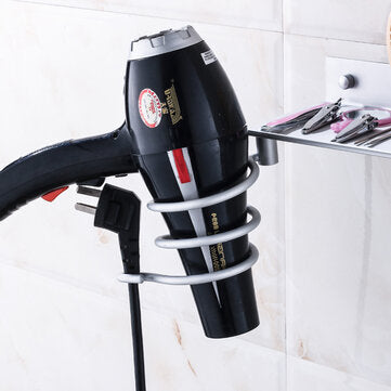 Hair Dryer Stand Storage Organizer Rack Holder Hanger Wall Mounted Bathroom Set for Home Bathroom St
