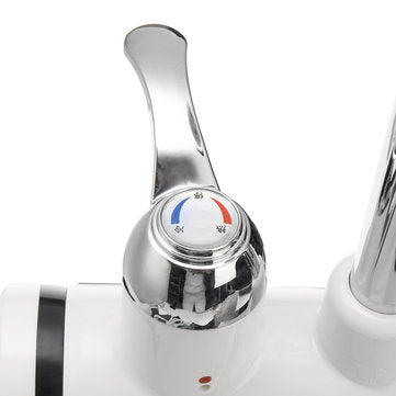3000W Temperature Display Instant Hot Water Tap Faucet with Three Way Connector and Shower Head