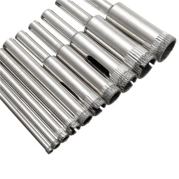Drillpro DB-HS3 10pcs Diamond Hole Saw Drill Bit Set 3mm-13mm Tile Ceramic Glass Porcelain Marble Ho