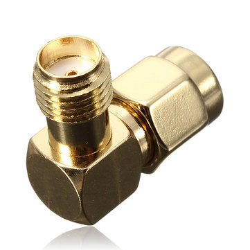 DANIU SMA Male To SMA Female Jack Right Angle Crimp RF Adapter Connector