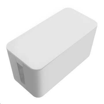 Small Size Cable Storage Box Wire Management Socket Safety Cable Organizer Container (COLOR.: WHITE)