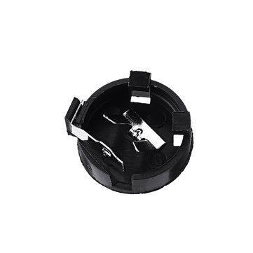 CR1220 Battery Holder Patch Button Battery Cell Sockets Case Black Plastic Housing