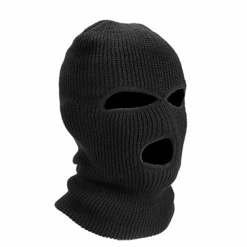 3 Hole Cycling Full Face Mask Helmet Ski Neck Sun UV Protect Outdoor Black