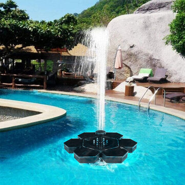 6 LEDs 2.4W LED Light Solar Powered Fountain Floating Bird Bath Water Pump Garden Pond