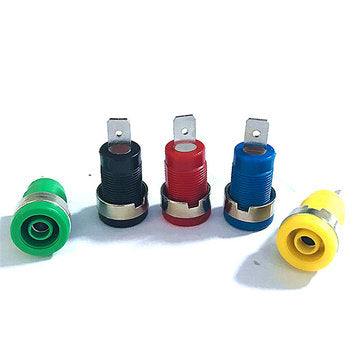 5 Pcs 4mm Banana Plugs Female Jack Socket Plug Wire Connector 5 Colors Each 1pcs Multimeter Socket B