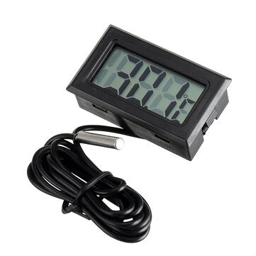 10Pcs 1M Thermometer Electronic Digital Display FY10 Embedded Thermometer Indoor and Outdoor Tempera