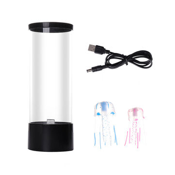 LED Night Light Jellyfish Tank Aquarium Style LED Lamp Sensory Autism Lamp LED Desk Lamp for Home De