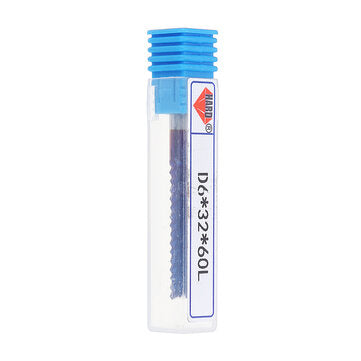 Drillpro 6mm Shank 32mm Tungsten Carbide Milling Cutter Blue Nano Coated End Mill