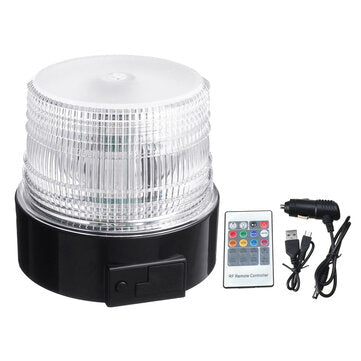 8 Colors RGB LED Magnetic Warning Beacon Light Emergency Hazard Warning Safety Flashing Strobe Lamp
