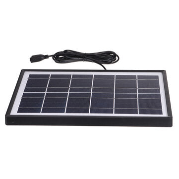 Solar Panel Portable Power Bank Outdoor Camping Phone Charger with 5-in-1 USB Cable