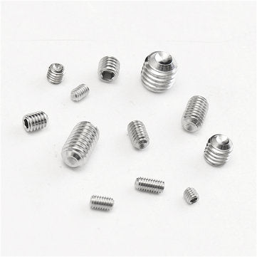 Suleve MXSS3 240Pcs M3/M4/M5/M6/M8 Stainless Steel Hex Allen Grub Screw Socket Flat Point Set Scr