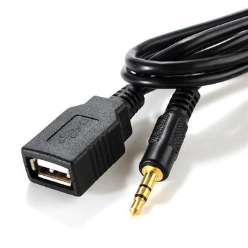 Car USB MP3 Interface Adapter & Card Reader 3.5mm AUX In Input For 12Pin VW Audi
