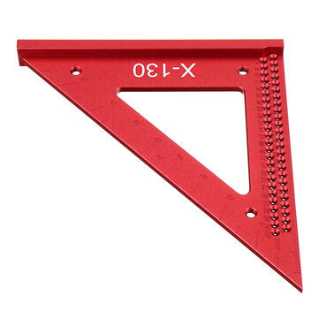 Drillpro Aluminum Alloy Metric Woodworking Triangle Ruler Carpenters Square Hole Positioning Measuri