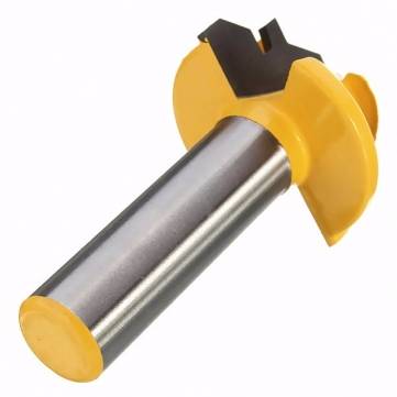Drillpro RB30 Small Lock Miter Router Bit 45 1/2 Inch Shank Tenon Cutter for Woodworking