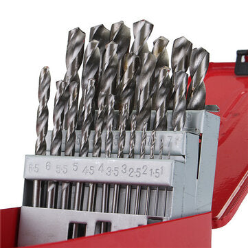 38pcs 1-13mm HSS Twist Drill Bit Set with Case for Steel