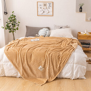 Cuddly Solid Soft Warm Flannel Throws Sofa Bed Blanket Flannel Rug (SIZE: 200*230CM)