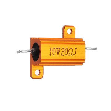 5pcs RX24 10W 20R 20RJ Metal Aluminum Case High Power Resistor Golden Metal Shell Case Heatsink Resi