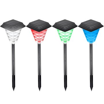3W Solar Powered 12 LED Lawn Light Outdoor Waterproof IP65 Garden Path Landscape Lamp (COLOR.: RED)