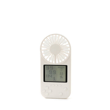 Mini Handheld Cooling Fan Multifunction 26 Modes Games Console USB Rechargeable 3 ... (COLOR: WHITE)