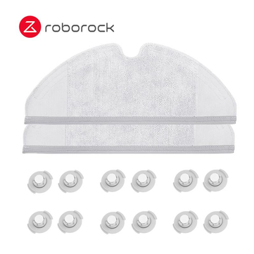 2pcs Mopping Cloth and 14pcs Water Tank Filter for Xiaomi Roborock S50 S51 Robot Vacuum Cleaner Spa