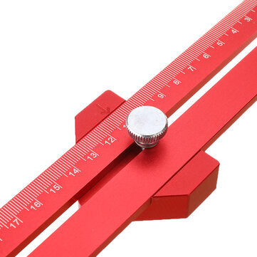 Drillpro 26cm Woodworking 45/90 Degree Line Scribe Ruler Positioning Measuring Ruler Parallel Markin