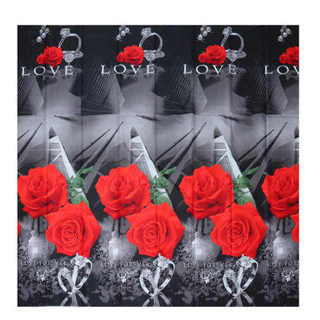 4PCS 3D Stereoscopic Rose Printed Bed Duvet Quilt Cover Pillowcase Bedding Sets