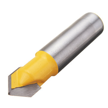 1/2 Inch Shank V Groove Router Bit Carbide Alloy Coated Wood Working Cutter
