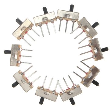 400pcs SS12D00G3 2 Position SPDT 1P2T 3 Pin PCB Fixture Panel Mini Vertical Slide Switch