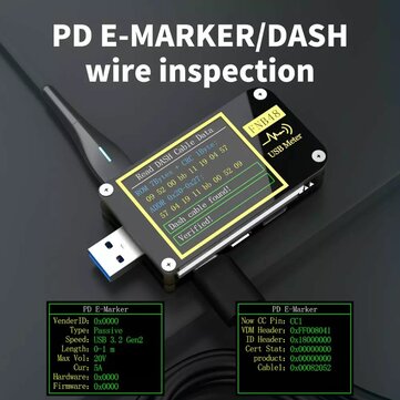 FNB48 Pd Trigger Voltmeter Amperemeter Stroom En Voltmeter USB Tester QC4 + PD3.0 2.0 Pps Snel Oplad