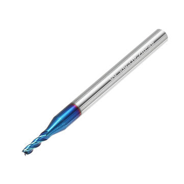 Drillpro 5pcs 2-6mm 4 Flutes Tungsten Carbide Milling Cutter HRC65 Blue NACO Coated Milling Cutter C
