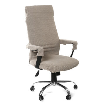 XL Size Swivel Computer Chair Cover Stretch With 2 Armrest Covers Armchair Slipcov... (COLOR: KHAKI)