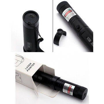10 Mile Green Laser Pointer Pen 532nm USB Chargeable Laser Flashlight Quick Charge Pointer with Lany