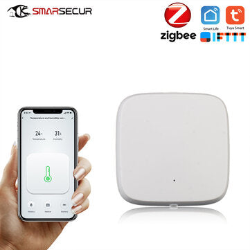 Smarsecur Tuya Zigbee Temperature and Humidity Sensor Wireless Smart Home EWelink Temperature and Hu