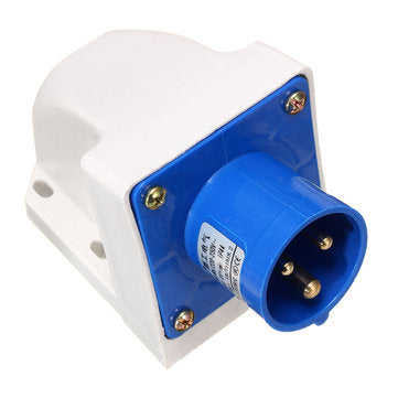 3Pin Blue Waterproof Industrial Plug Sockets 220V-250V 16A IP44 Inlet Socket Connector