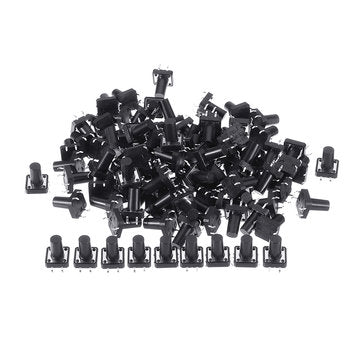 100pcs Momentary Tactile Push Button Switch 12x12x15mm